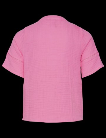 Cămașă cu m&acirc;necă scurtă Vero Moda, roz