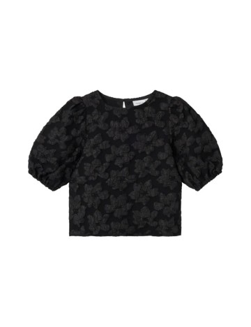 Cămașă cu m&acirc;necă scurtă Name It, negru