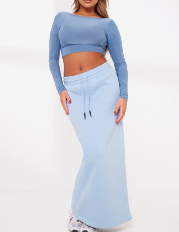 Fustă maxi PRETTYLITTLETHING, albastru