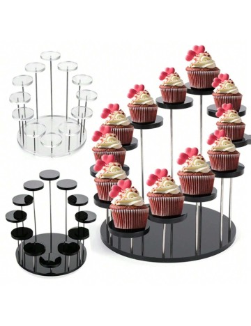 Suport pentru prăjituri Shein, negru