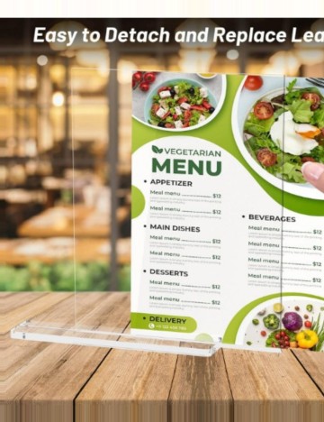 Suport meniu Shein, transparent