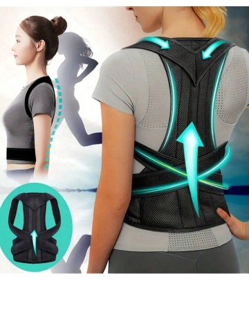 Corector de postură adaptabil Shein, negru