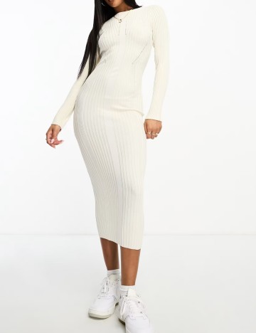 Rochie midi IN THE STYLE, crem