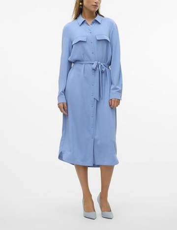 Rochie tip cămașă Vero Moda, albastru