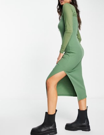 Rochie midi ASOS, verde