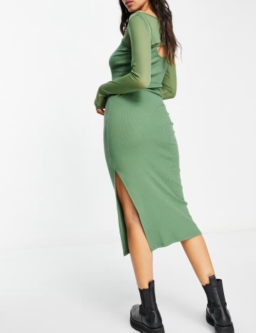 Rochie midi ASOS, verde