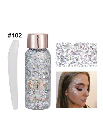 Glitter Gel pentru față și corp Shein, argintiu