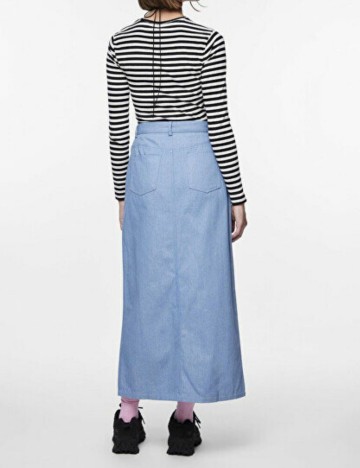 Fustă de blugi Pieces, albastru