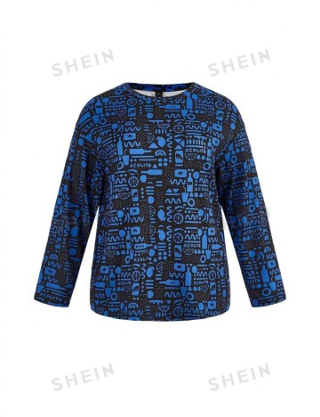 Bluză Shein Curve+, mix culori