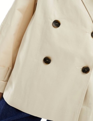 Trench scurt ASOS, crem