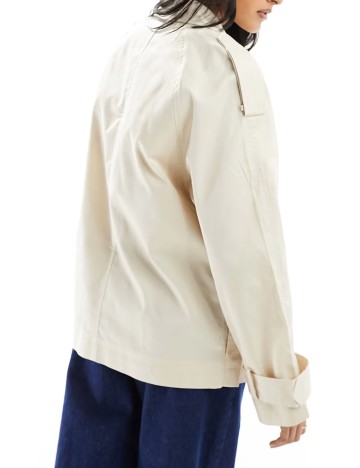 Trench scurt ASOS, crem