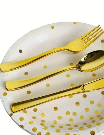 Set furculițe Shein, auriu