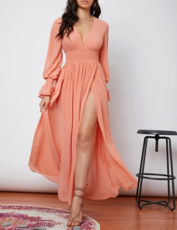 Rochie maxi Shein, piersică