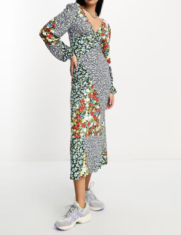 Rochie midi ASOS, mix culori