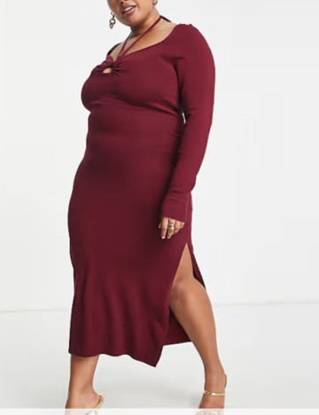 Rochie midi ASOS, vișiniu