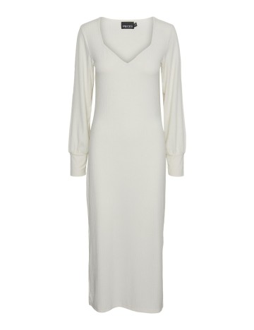 Rochie maxi Pieces, crem