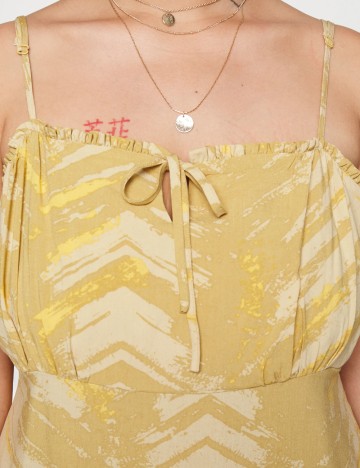 Rochie midi Only, galben muștar