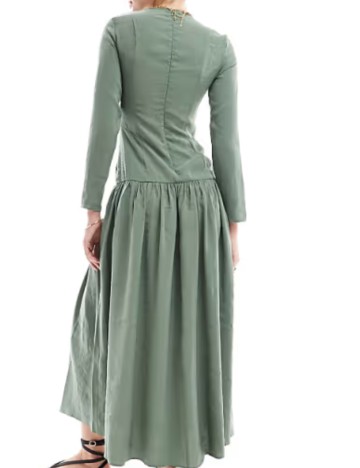 Rochie midi ASOS, verde