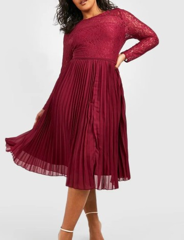 Rochie midi Boohoo, vișiniu