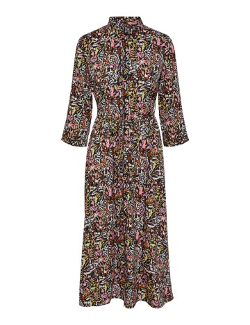 Rochie maxi Pieces, mix culori