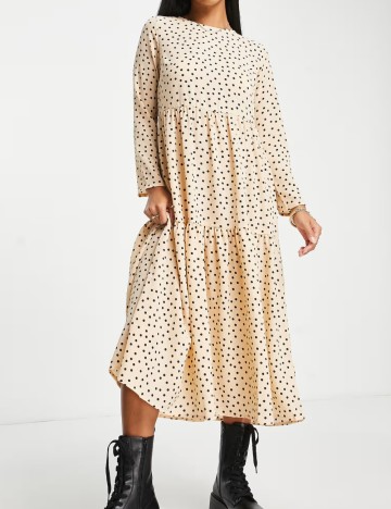 Rochie midi ASOS, crem