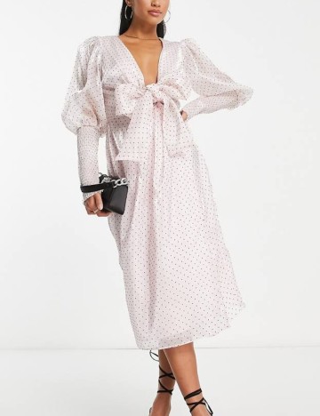 Rochie maxi Collective, roz