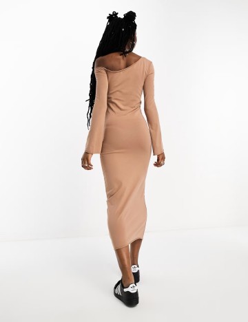 Rochie midi Collusion, maro