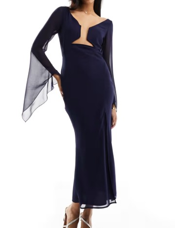 Rochie midi ASOS, bleumarin
