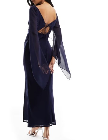 Rochie midi ASOS, bleumarin