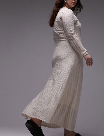 Rochie maxi Topshop, crem