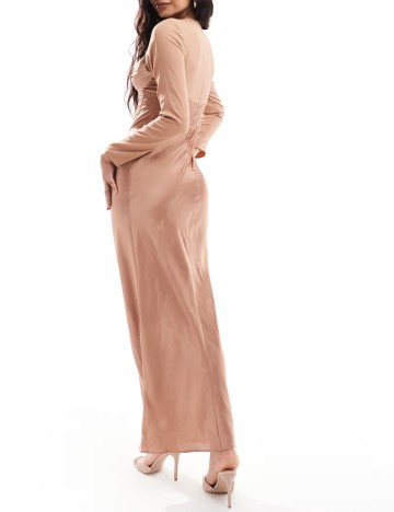 Rochie maxi ASOS, bej