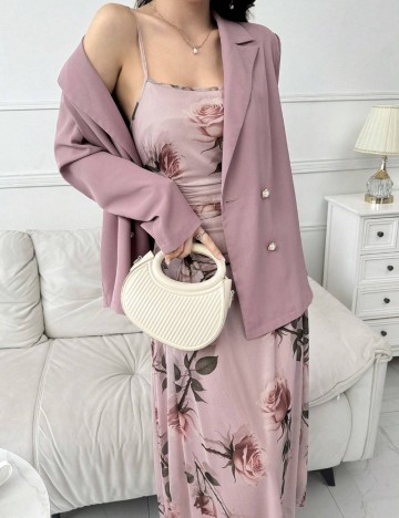 Rochie maxi Shein, roz