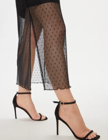 Rochie midi Pieces, negru