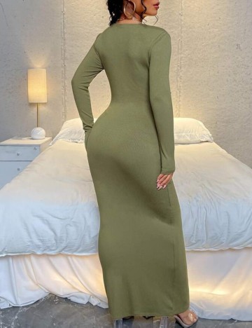 Rochie maxi Shein, kaki