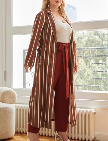 Cardigan lung Shein Curve+, mix culori