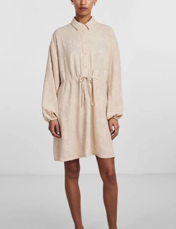 Rochie mini Pieces, crem