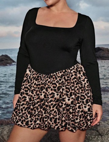 Rochie mini Shein Curve+, mix culori