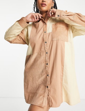 Rochie tip cămașă ASOS, bronz