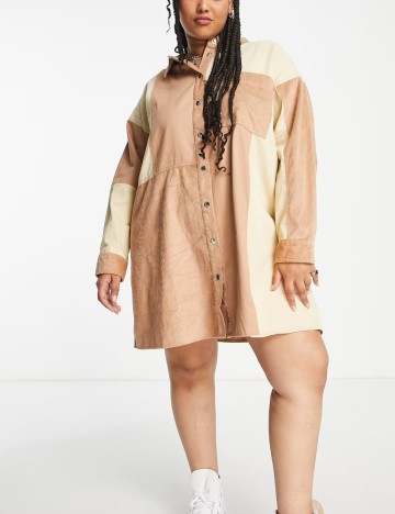 Rochie tip cămașă ASOS, bronz