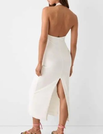 Rochie maxi Bershka, alb