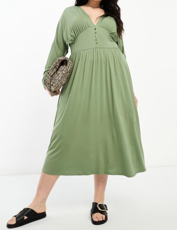 Rochie midi ASOS, verde