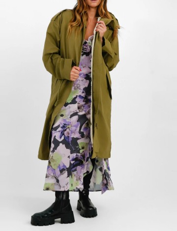 Jachetă lungă ASOS, verde