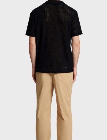 Cămașă cu m&acirc;necă scurtă Selected, negru