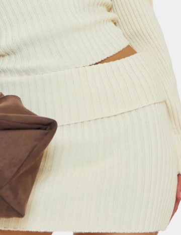 Fustă mini Missy Empire, crem