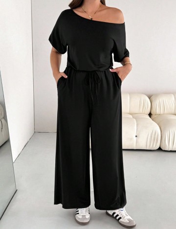 Salopetă lungă Shein Curve+, negru