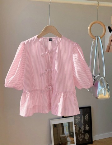 Cămașă cu m&acirc;necă scurtă Shein, mix culori