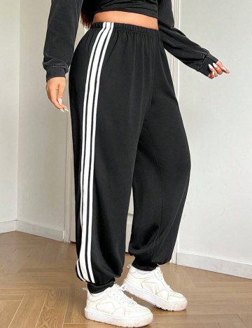 Pantaloni Shein Curve+, negru