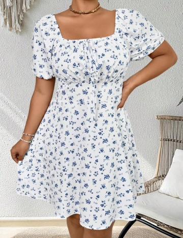 Rochie mini Shein Curve+, alb