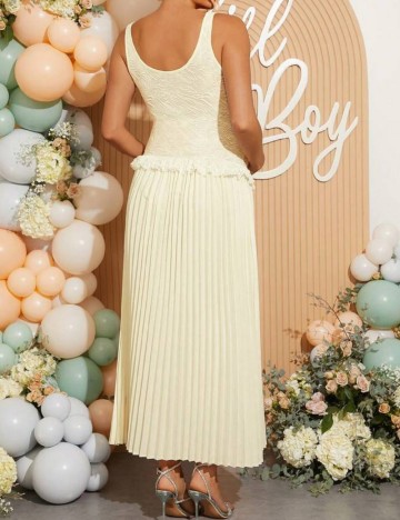 Rochie maxi Shein, crem