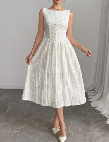 Rochie midi Shein, crem